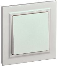 Выключатель одноклавишный BRITE 10А в сборе ВСР10-1-0-БрЖ жемчуг  IEK