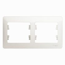 Glossa Перламутр Рамка 2 постовая, горизонтальная Systeme Electric (Schneider Electric)