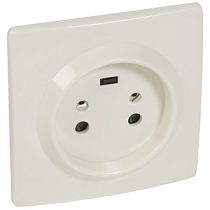 Розетка силовая 2К+З 20А встроенная Mosaic Legrand