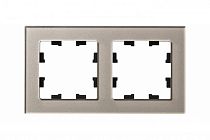 AtlasDesign Nature Стекло Шампань Рамка 2-постовая  (Schneider Electric) Systeme Electric (Schneider Electric)