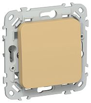 FLITE Выключатель 1-клавишный 10А ВС11-1-0-ФлШм шамуа IEK