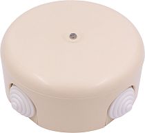 Коробка распределительная 110мм, пластик, цвет Песочное золото (4 кабельных ввода в комплекте) Bironi