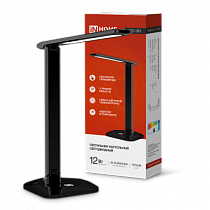 Светильник настольный светодиодный SIMPLE ССО-08Ч 12Вт 600Лм сенсор, адаптер ЧЕРНЫЙ IN HOME