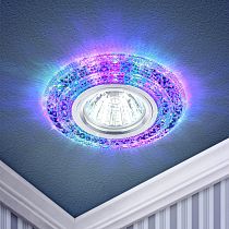Светильник ЭРА DK LD3 SL/RGB декор cо светодиодной подсветкой( мультиколор), прозрачный
