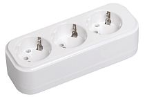 Колодка удлинителя трехместная К03 2P+PE 16А/250В CLASSIC  IEK