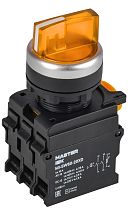 Переключатель с подсветкой на 3 положения 2NO жёлтый MASTER IEK Переключатель с подсветкой на 3 положения 2NO жёлтый MASTER IEK