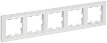 BRITE Рамка 5-местная РУ-5-БрАБ арктический белый IEK