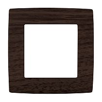 Рамка для выключателей и розеток одинарная ЭРА 12 12-5001-10 пластик венге