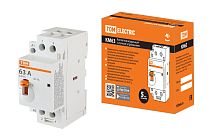 Контактор модульный с ручным управлением КМ63/2-63 2НО 230В АС  TDM