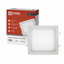 Панель светодиодная встраиваемая квадратная SLP 18Вт 230В 4000К 1260Лм 220мм белая IP40 IN HOME