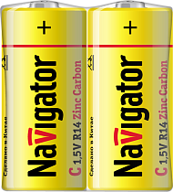 Элемент питания солевой NBT-NS-R14-SH2 (блистер 2шт) Navigator