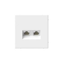 ArtGallery Лотос Розетка двойная компьютерная RJ45+RJ45, кат. 5е, механизм Systeme Electric (Schneider Electric)