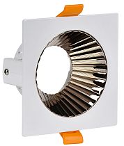Светильник LIGHTING 4109 встраиваемый поворотный под лампу GU10 белый/шоколад пластик  IEK