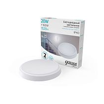 Светильник светодиодный ЖКХ Gauss HALL круг 20Вт 1520lm 4000K 200-240V IP40 d180х33мм бел с микроволновым датчиком