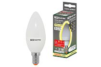 Лампа светодиодная С37-6 Вт-230 В-3000 К–E14 "Лампа-ДИММЕР"  TDM