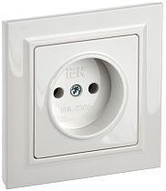 Розетка BRITE одноместная без заземления без защитных шторок 10А в сб. РСР10-1-0-БрБ белый  IEK