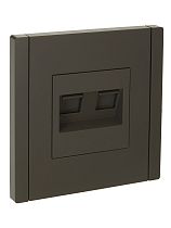 FORTE&PIANO Розетка двойная RJ11+RJ45 кат.5E FP335 серый IEK