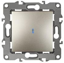 Выключатель ЭРА 12 12-1102-04 10А 250В шампань одноклавишный с подсветкой