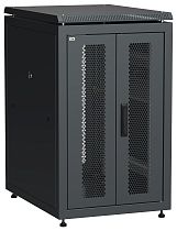 ITK LINEA N Шкаф сетевой 19" 18U 600х800мм двери передняя двустворчатая перфорированная задняя перфорированная черный IEK