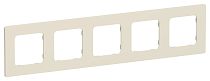 FLITE Рамка 5-местная РУ-5-К-ФлСл сливочный IEK