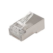 Разъем сетевой LAN на кабель, штекер 8Р8С (Rj-45), под обжим, в экране, (10шт), REXANT Разъем сетевой LAN на кабель, штекер 8Р8С (Rj-45), под обжим, в экране, (10шт), REXANT