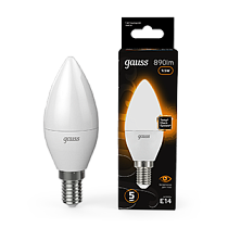 Лампа светодиодная Gauss Свеча E14 9,5Вт 890lm 3000К
