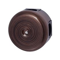 Коробка распределительная 78мм, пластик, цвет Медный Век (4 кабельных ввода в комплекте) Bironi