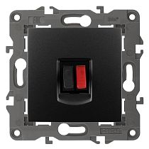 Розетка ЭРА Elegance 14-3111-05 антрацит аудио одинарная стерео