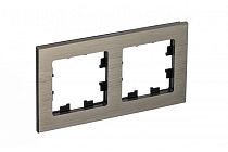 AtlasDesign Nature Металл Латунь Рамка 2-постовая  (Schneider Electric) Systeme Electric (Schneider Electric)