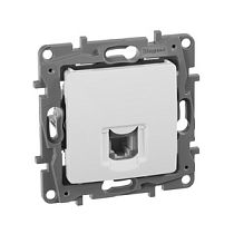 Розетка телефонная Legrand Etika 672240 белый одноместная RJ11 Legrand