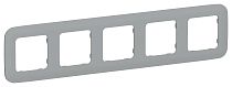 FLITE Рамка 5-местная РУ-5-А-ФлС серый IEK