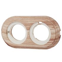 Рамка двухпостовая, серия Лизетта,пластик, цвет Карельская Сосна Bironi