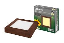 Светильник накладной светодиодный квадрат "Даунлайт" СПО (венге) 12 Вт 170*170*32 мм 3000К  TDM