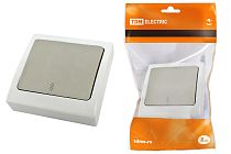 Переключатель на 2 направления 1-кл. скрытой установки IP54 10А "Вуокса"  TDM