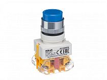 Выключатель кнопочный с фиксацией ABFP ?22 мм СИНИЙ 220В ВK-22  DEKraft