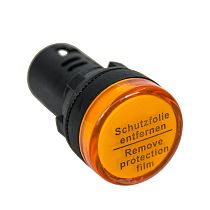 Лампа сигнальная AD22-22D d22мм желтая LED 24В AC/DC цилиндр  ЭНЕРГИЯ