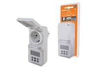 Таймер розеточный ТРЭ-02-1мин/7дн-10on/off-8А-IP44 (недельный, защита от влаги)  TDM