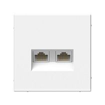 ArtGallery Лотос Розетка двойная компьютерная RJ45+RJ45, кат.6А, механизм Systeme Electric (Schneider Electric) ArtGallery Лотос Розетка двойная компьютерная RJ45+RJ45, кат.6А, механизм Systeme Electric (Schneider Electric)