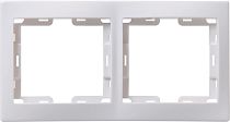 Рамка двухместная КВАРТА РГ-2-КБ горизонтальная белый  IEK