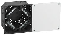 Коробка распаячная ЭРА KRT-k-107-107-50 для твердых стен, клеммник, крышка IP42