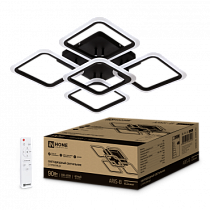 Светильник светодиодный ELEGANT ARIS-90B 90Вт 230В 3000-4000-6500K 7000Лм 590х590х130мм c пультом ДУ черный IN HOME