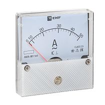 Амперметр AMA-801 аналоговый на панель (80х80) круглый вырез 50А прямое подкл. EKF Амперметр AMA-801 аналоговый на панель (80х80) круглый вырез 50А прямое подкл. EKF