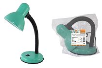 Светильник настольный на основании 40Вт, E27, зеленый, (мягкая упак.) Народный TDM
