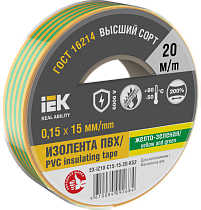 Изолента 0,15х15мм черная 20м IEK Изолента 0,15х15мм черная 20м IEK