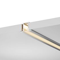 Профиль алюминиевый для светодиодной ленты 1209 накладной прямоугольный 2м с комплектом аксессуаров (опал) IEK