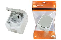 Розетка 2П+З открытой установки IP54 16А "Вуокса"  TDM