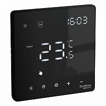 ARTGALLERY ТЕРМОСТАТ программируемый с Wi-Fi для электрического теплого пола, 16 А, моноблочный, ЧЕРНЫЙ