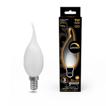 Лампа светодиодная Gauss Filament Свеча на ветру 9Вт 590lm 3000К Е14 milky
