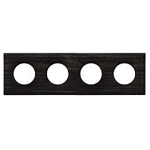 Рамка Шедель четырехпостовая Угольно-черный скрытый монтаж Bironi