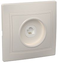 РТ10-ККм Розетка 1местная телефонная КВАРТА (кремовый) IEK